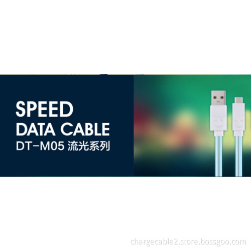 Colorful Lighting Star Visible LED USB Data Sync transfer Charger Charging Cable wire line Cabo De Carga